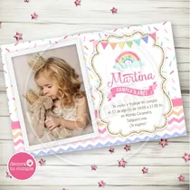 Comprar Kit Imprimible Arcoiris Pastel Candybar Invitación 2