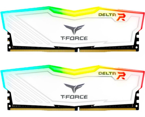 Imagem 1 de 4 de Memória Ram T-force Delta Rgb 16gb 3000mhz Ddr4 Gamer Branca