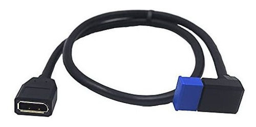 Cable Extensor Displayport 8k 2ft, Ángulo 90° Macho A