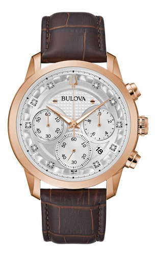 Reloj Bulova Quartz Hombre 97d133 Classic Sutton Diamond