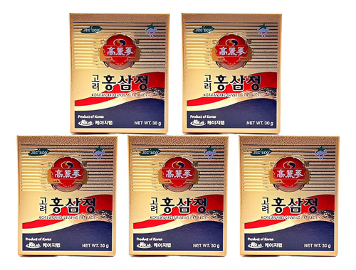 Extracto De Ginseng Rojo Coreano Premium 30g - Paquete De 5