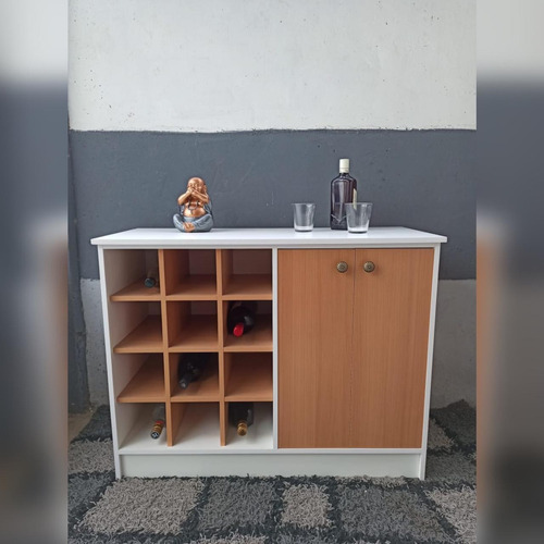 Mueble Buffet De Madera Bar Cavas Vino Botellas Licor Rack