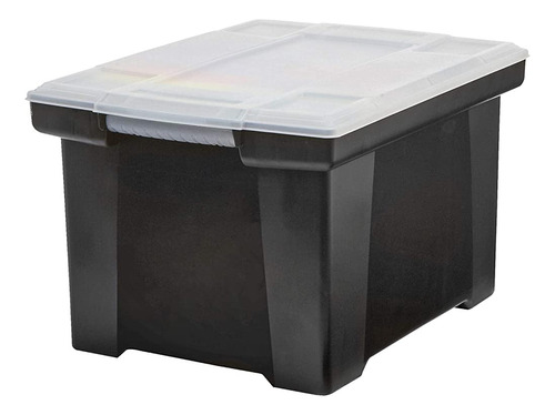 Caja De Almacenamiento Storex Plastic File Tote Con Tapa A P