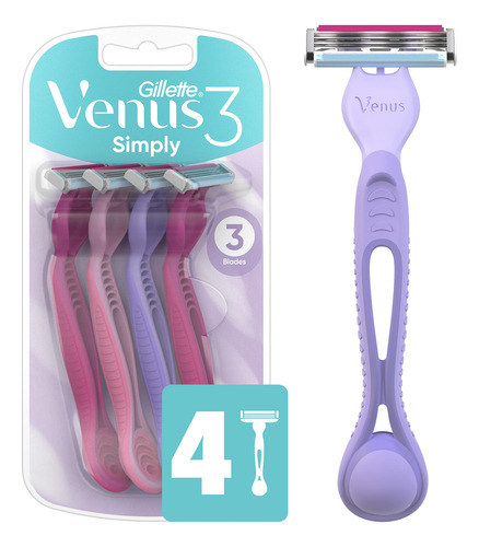 Lâminas De Barbear Descartáveis Gillette Venus Simply3 Femin
