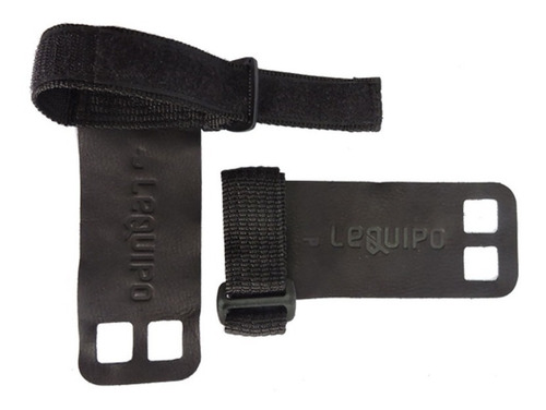 Hand Grip Couro Lequipo Ajustável - Preto Tamanho M