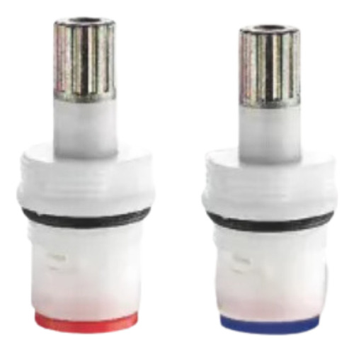 Set Cartuchos Mezcladora Cnx Meer Lavabo Plomeria Acabado Mate Color Blanco