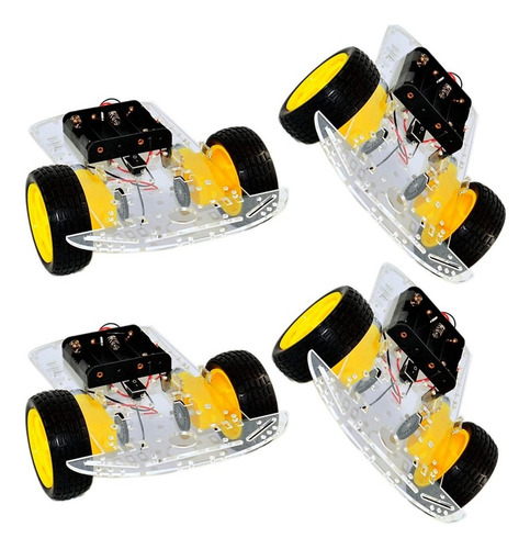 4 Pcs Chasis Carro Kit Robot Para Arduino 2wd 2 Llantas