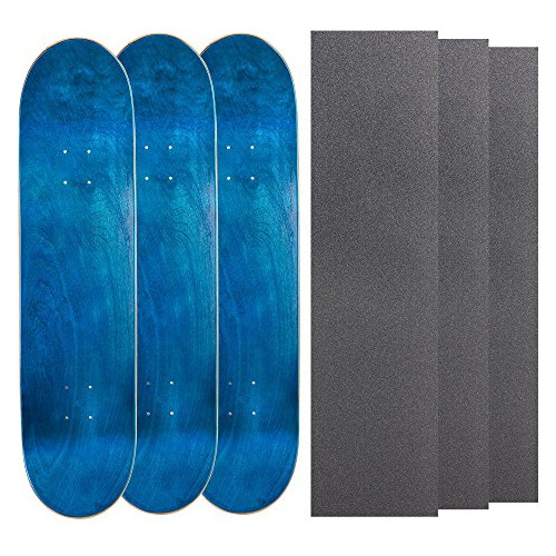 Cal 7 Blank Maple Skateboard Decks Con Grip Tape (blue, 7,75
