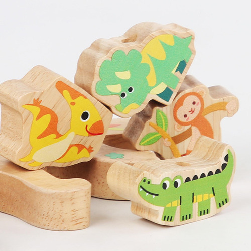 Juguetes De Madera Para Apilar Animales, Actividades De