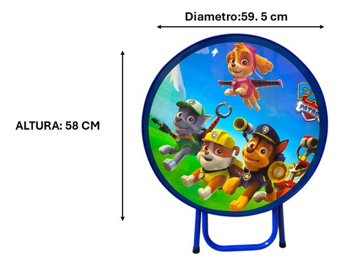 Comedor Infantil Mesa Plegable Con Sillas Azul Azul