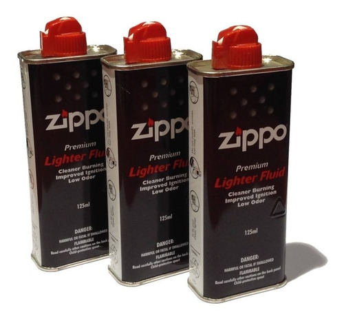 Combo 3 Fluido Becina Zippo Original X 125ml  Made In Usa