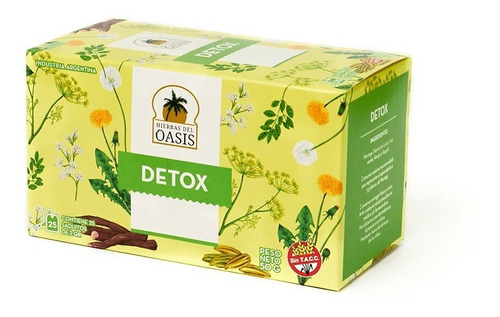 Imagen 2 de 3 de Té Detox Hierbas Del Oasis Pack X 3 Cajas