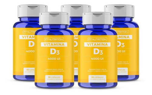 Vitamina D3 4000ui (100mcg) + Magnesio - Fynutrition X5