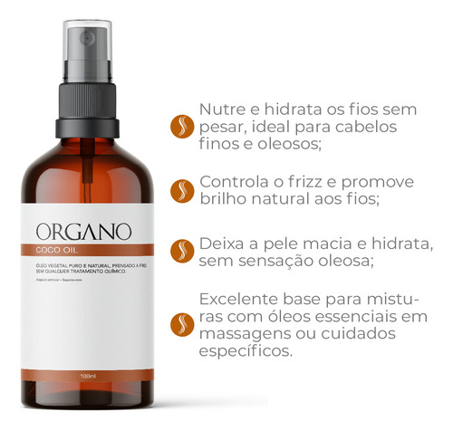 Coco Oil Fracionado - 100% Puro E Natural - 100ml