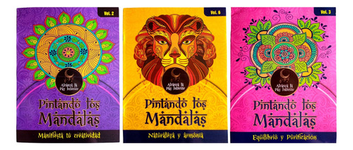 Pack 3 Libros De Mandalas Para Colorear Arteterapia