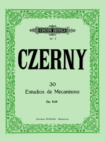 30 Estudios De Mecanismo, Op. 849 (libro Original)