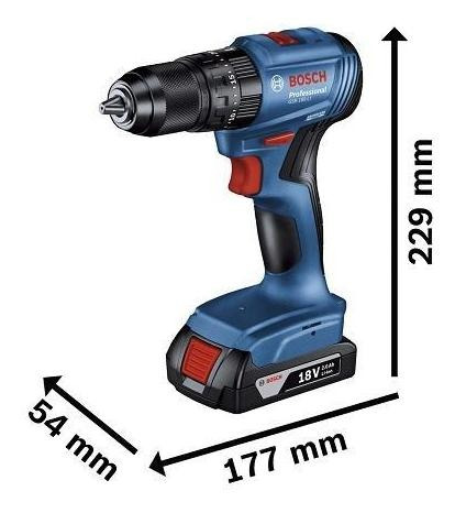 Taladro Percutor Bosch 18v Gsb 185-li + 2 Bat 2.0 Ah + Carg