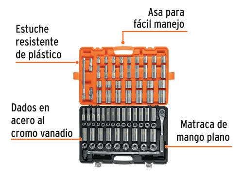 Jgo 83 Herramientas Cuadro 1/2'' Std Y Mm P/mecanico 102390