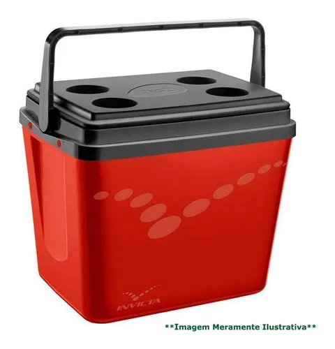 Caja térmica Invicta 8734 Pop Velvet roja de 34 litros