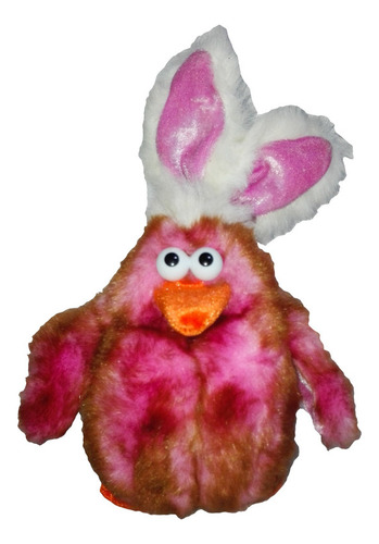 Peluche Pollo Rojo Vincha Conejo 26cm Dandee