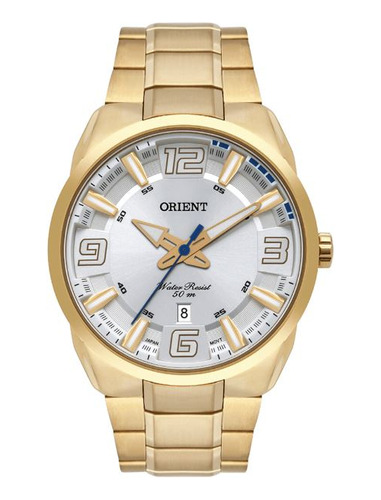 Relógio Orient Masculino Dourado Mgss1178 S2kx