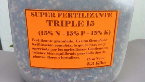 Imagen 3 de 5 de Fertilizante 15 15 15 Abono Completo Plantas Flores Huertos