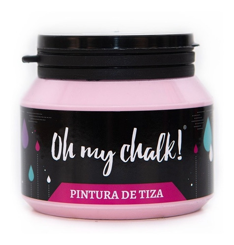 Pintura Oh My Chalk! 210cc Acrilica Para Tela Vidrio Madera Color Berry pink