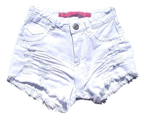 Shorts Jeans Feminino Destroyed Hot Pants Cintura Alta St016