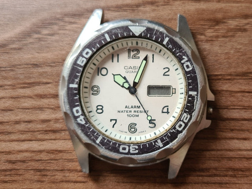 Casio Mma-200w Anadigi Quartz Antigo P/ Aproveit Peças 0129