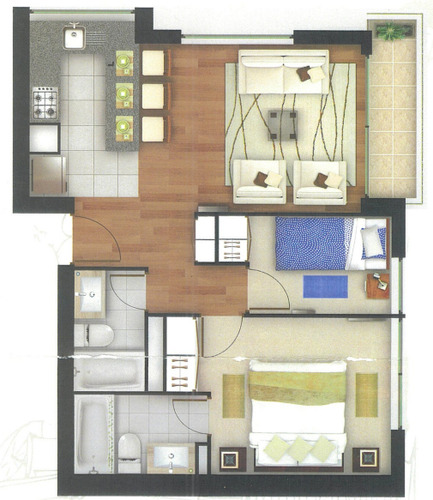 Departamento En Venta De 1 Dorm. En Concepción