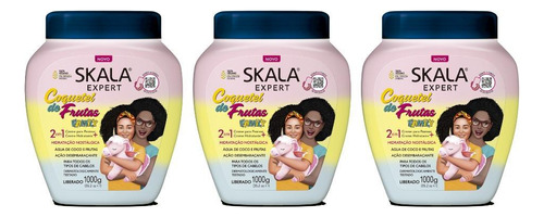 Creme Skala 1kg Coquetel De Frutas-kit C/3un