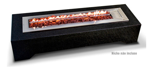 Lareira Aquecedor A Gás Com Tampa Jx Metais Inox 304 - 90 Cm