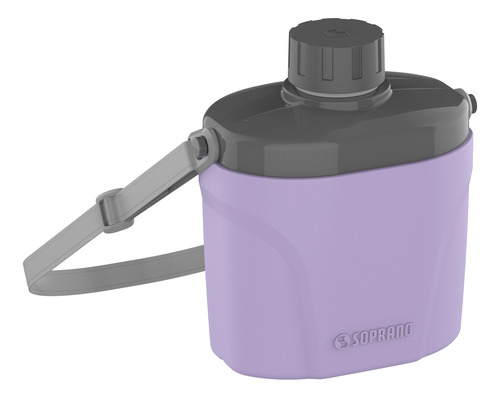 Cantil De Água Térmico 600ml Resistente Com Alça Soprano