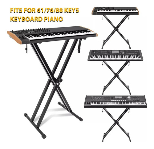 Atril Doble Reforzado Para Teclado Musical 8434