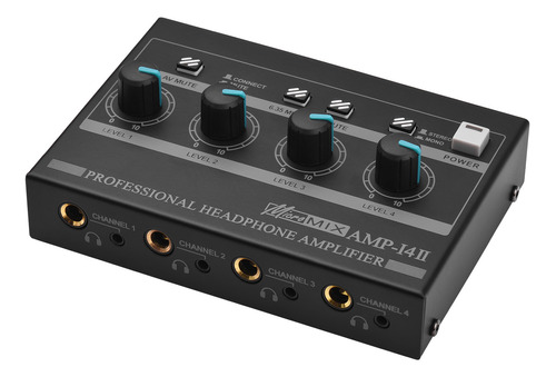 Amplificador De Auriculares Con Control Amp-14 De 4 Canales