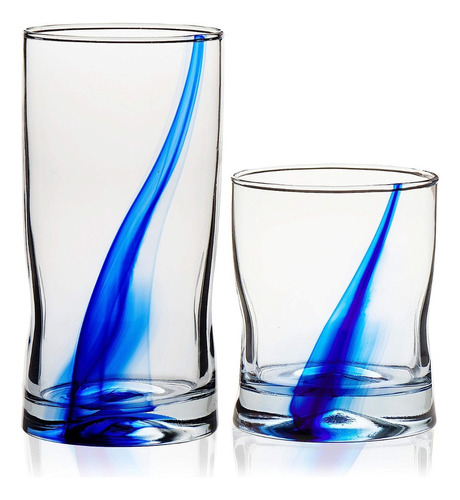 Libbey Blue Ribbon Impressions Juego De Vasos De 16 Piezas