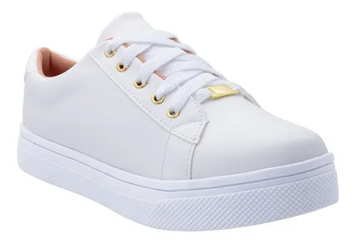 T nis Feminino Cl ssico Branco Casual Passeio Leve Promo o