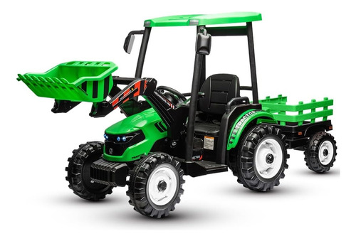 Tractor Remolque Cargador 3 En 1 Motor Dual 24v Verde Eapc