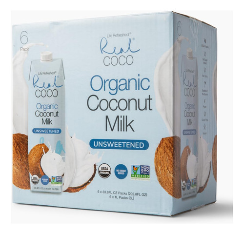 Bebida De Leche De Coco Original Orgánica Real Coco (paquete