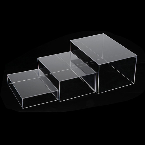 3 Peças Buffet Risers Food Risers Para Exibição De Claro