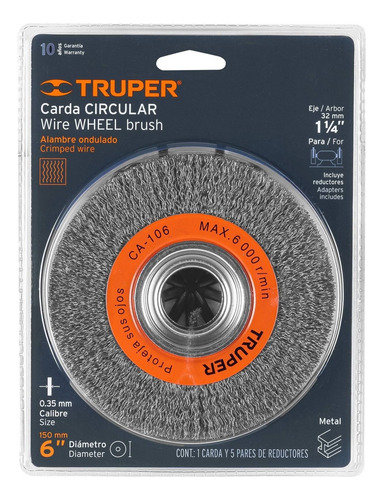 Cepillo 6'' Para Amoladora De Banco Truper 11523 20 Mm