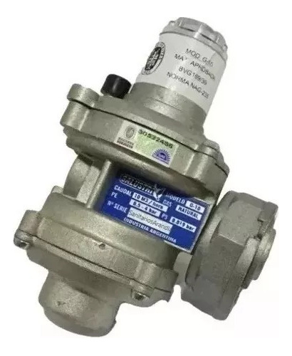 Regulador Salustri Gas Natural 10 M3/h De 2 Etapas