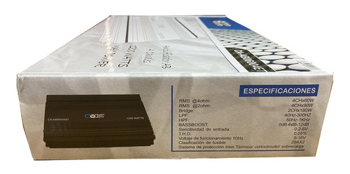 Imagen 5 de 6 de Amplificador Carbon Audio 1200w 4 Canales Ca-ab06004et Nuevo