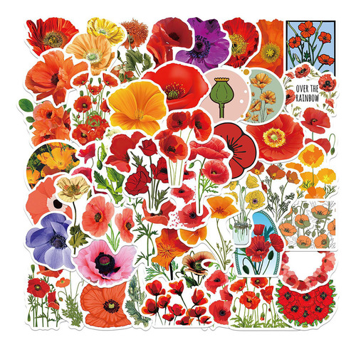 10/30/50 Unidades De Adesivos De Flores Bonitas Para Viagens