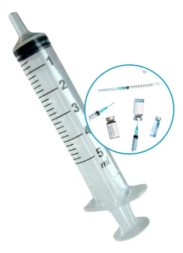 Jeringas Hipodermicas Descartables 5ml Euromix Caja X 100u