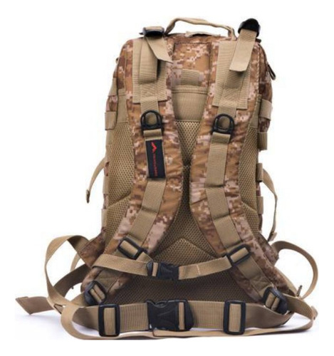 Mochila Crampon Army Camuflada- Trilhas E Rumos Cor Marrom-claro Desenho Do Tecido Camuflado