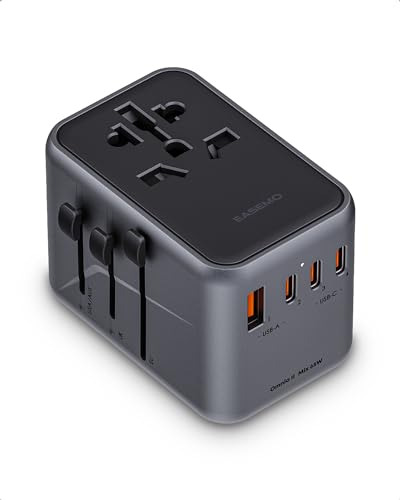 Easemo Universal Travel Adapter, Pd Gan Iii 65w Internationa