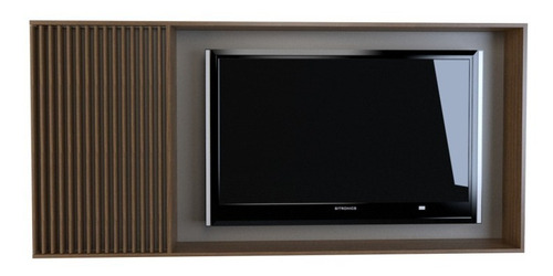 Panel Led Modular Tv Rack De Colgar Mueble Madera Alistonada