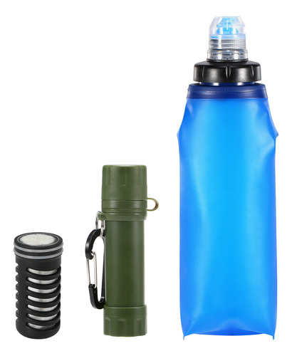 Botella De Filtro De Agua De Tpu Plegable De 600 Ml Para Act