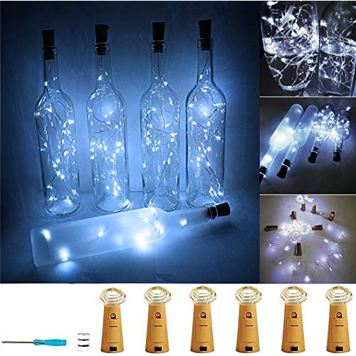 Luces De Botellas De Vino Corcho, 20 Led, Alambre De Co...